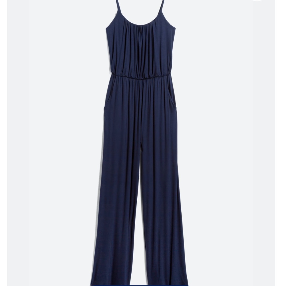 Blue jumpsuit, petite small